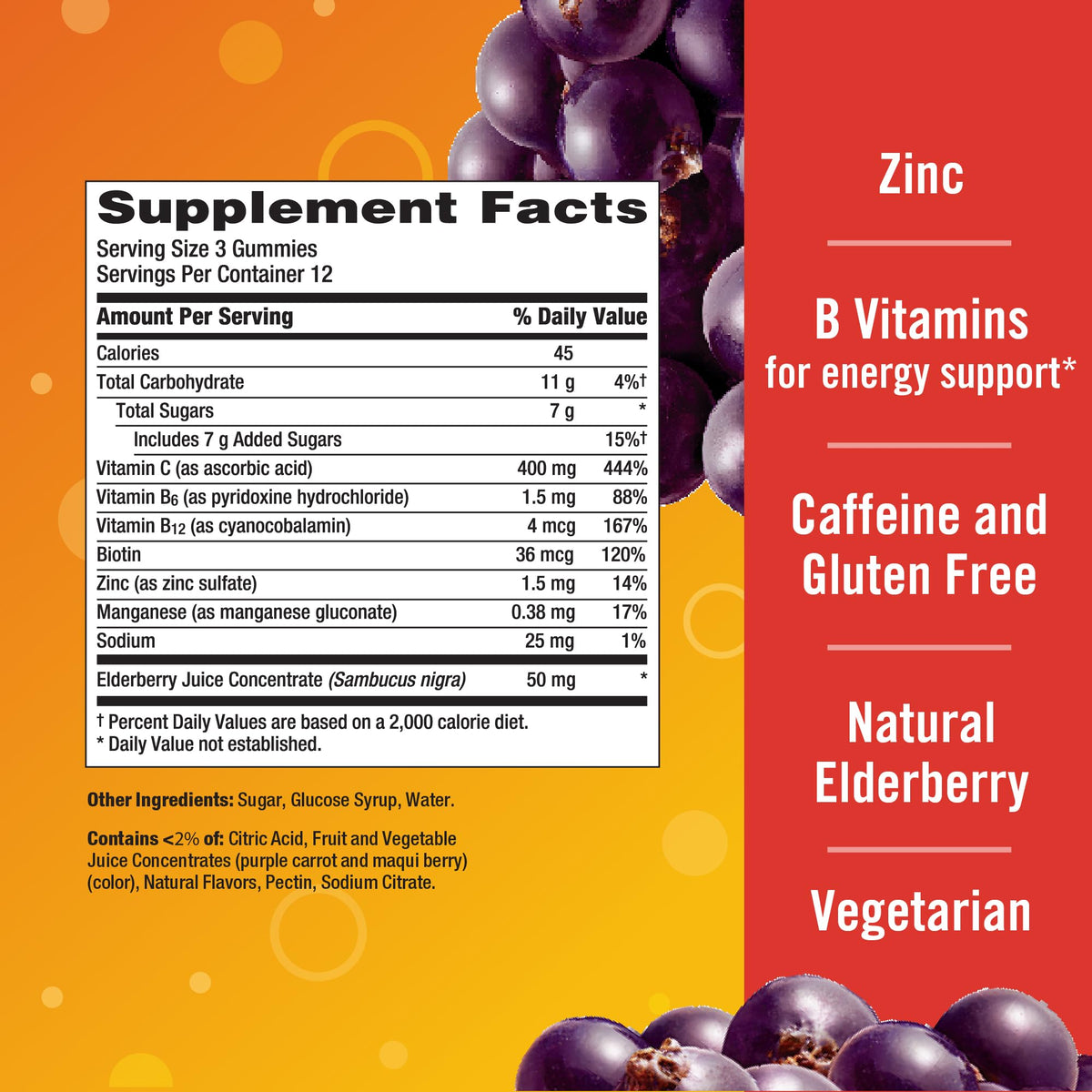 Dropy India imported health collection featuring Emergen-C elderberry juice concentrate capsules.