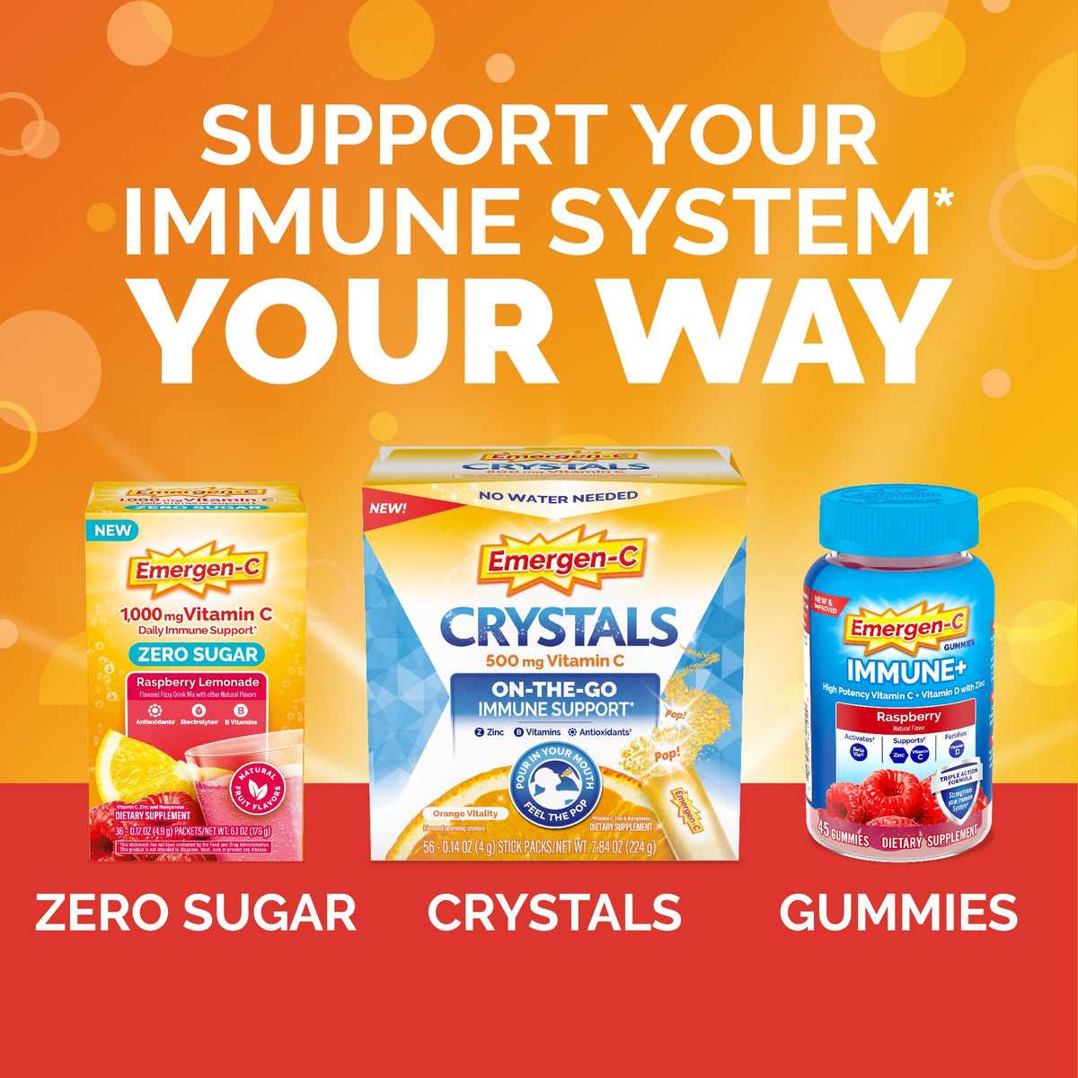 Close up of Emergen-C immune support gummy texture