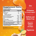 Side view of Emergen-C immune plus ashwagandha thirty six count bottle.
