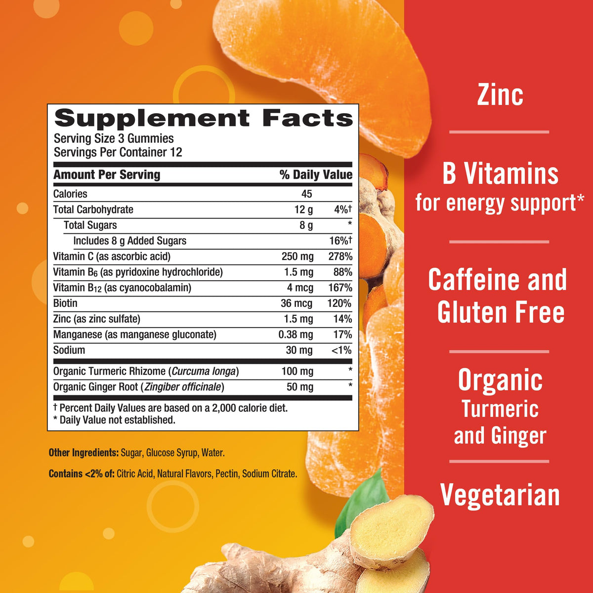 Side view of Emergen-C immune plus ashwagandha thirty six count bottle.