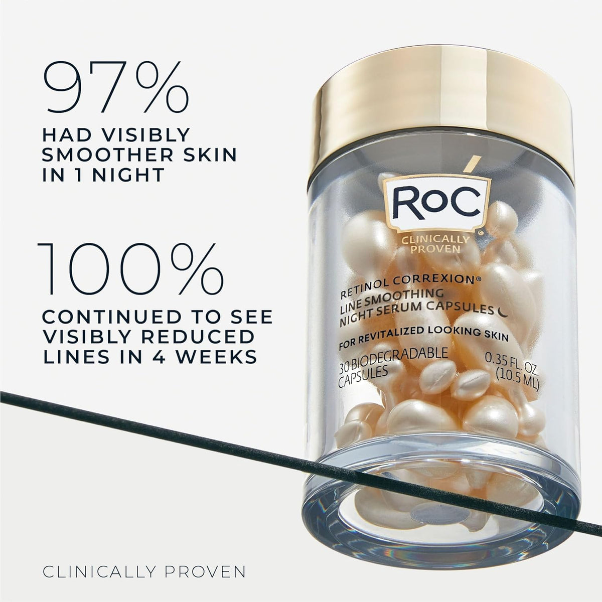 RoC pure retinol overnight treatment product packaging texture