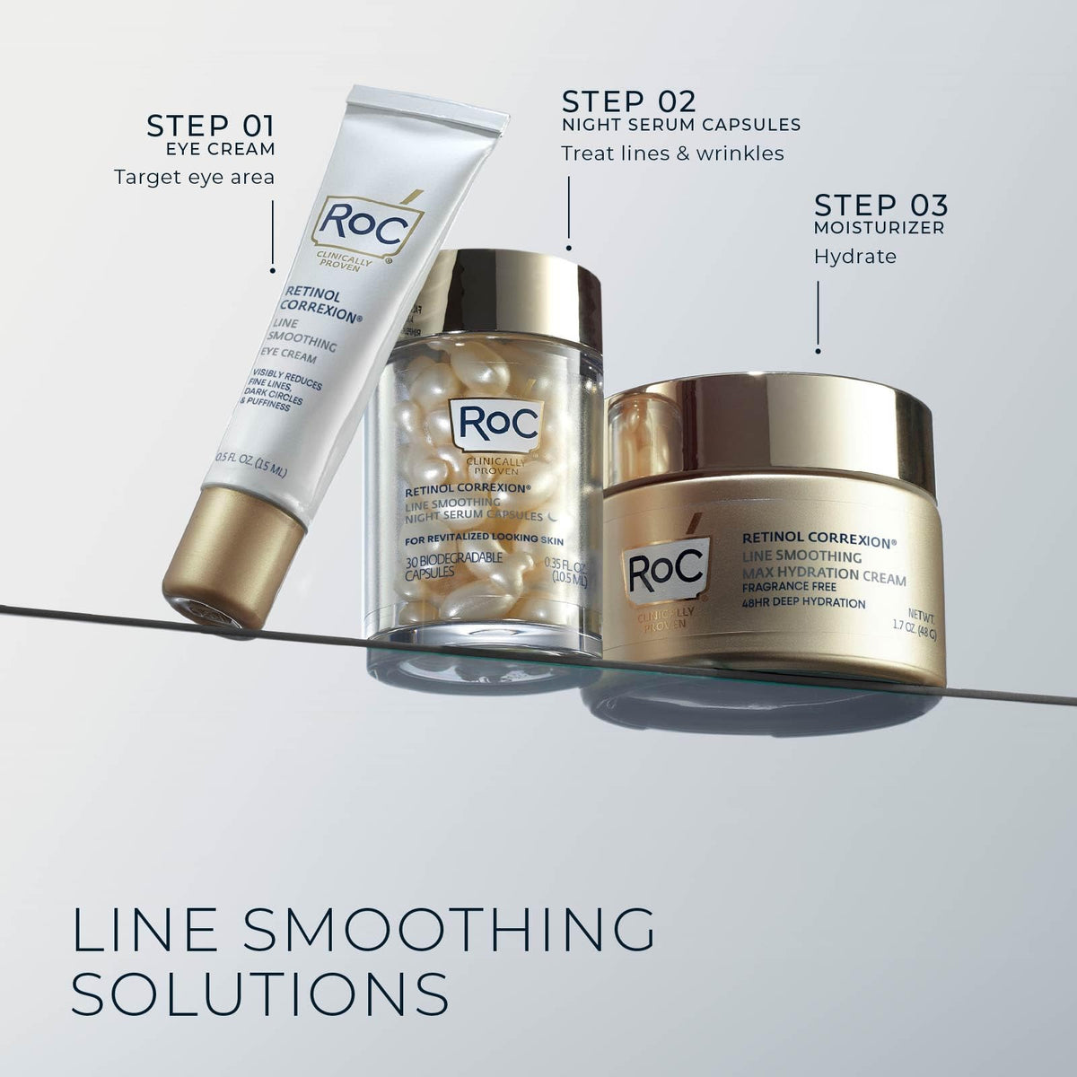 RoC skin firming evening facial treatment capsule opened