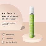 Authentic Erborian anti aging eye contour gel container showcasing the lightweight moisturizing formula texture