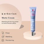 Erborian Matte Cream texture showing the lightweight blurring formula.