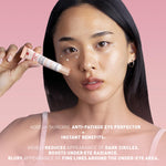 Erborian untinted eye perfector tube angled layout showcasing the fine tip applicator nozzle
