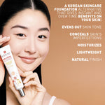 Korean skincare makeup hybrid tone evening cream texture sample