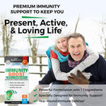 Authentic BioSchwartz 17-in-1 adult defense vitamins packaging highlighting its non-GMO and gluten-free status