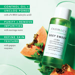 Farmacy salicylic acid facial toner for oily and acne prone skin types packaging details