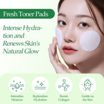 Pre-soaked Centella Asiatica skin pads being lifted with hygienic tweezers