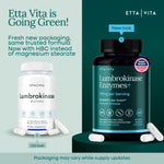 Etta Vita cardiovascular and digestive health supplement bottle highlighting delayed-release capsule technology