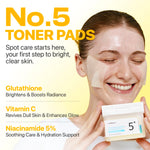 Smooth jelly side of the numbuzin Number Five toner pad demonstrating daily hyperpigmentation treatment