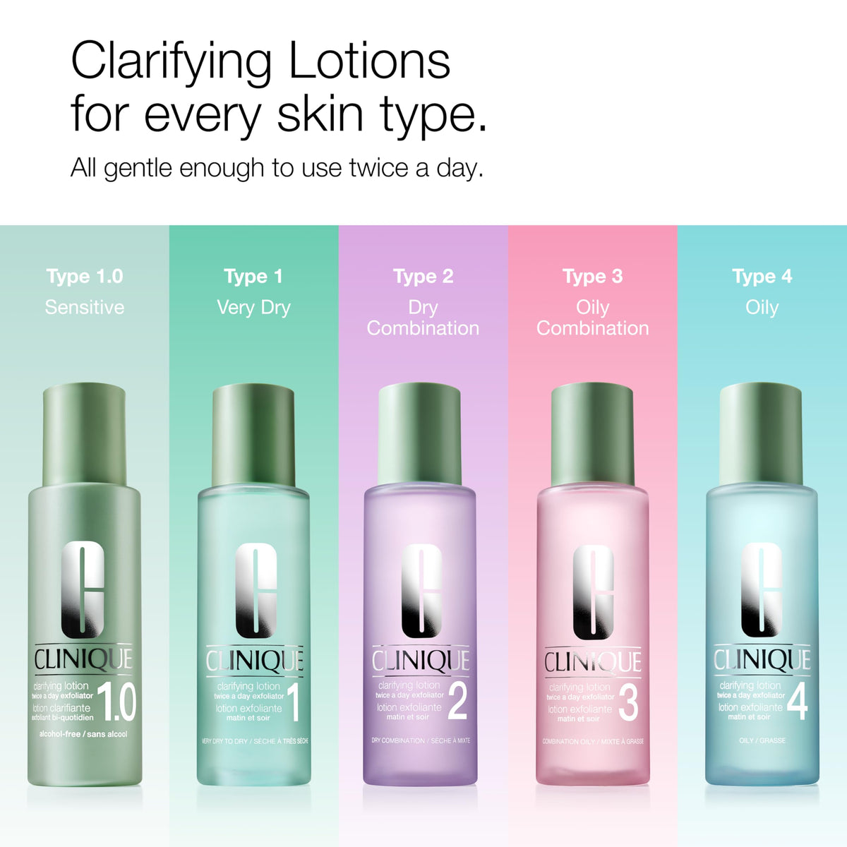Close up of Clinique Clarifying Lotion 2 packaging label