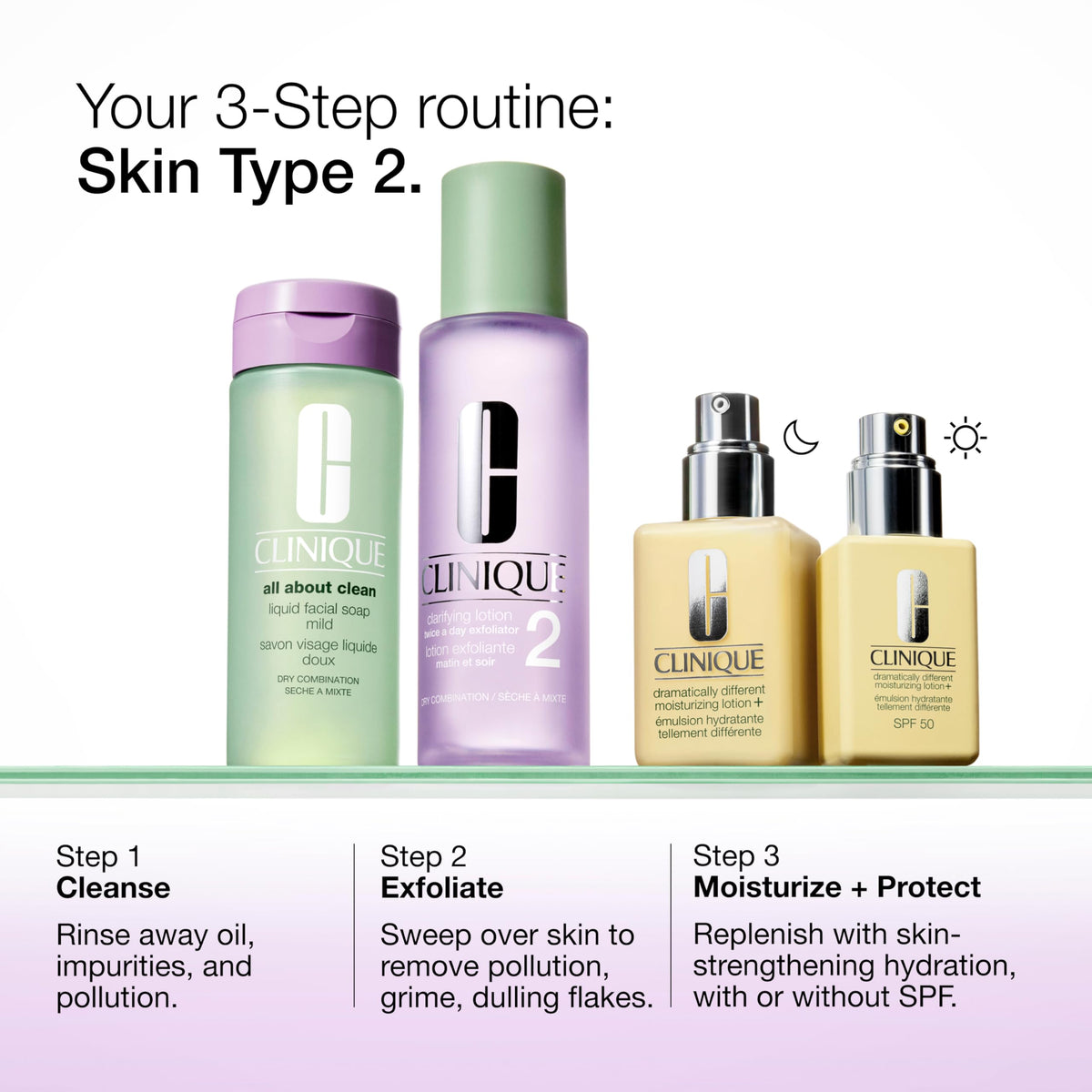 Clinique exfoliating toner bottle texture and liquid view
