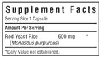 Bluebonnet Nutrition Red Yeast Rice 600 mg heart health supplement side bottle shot