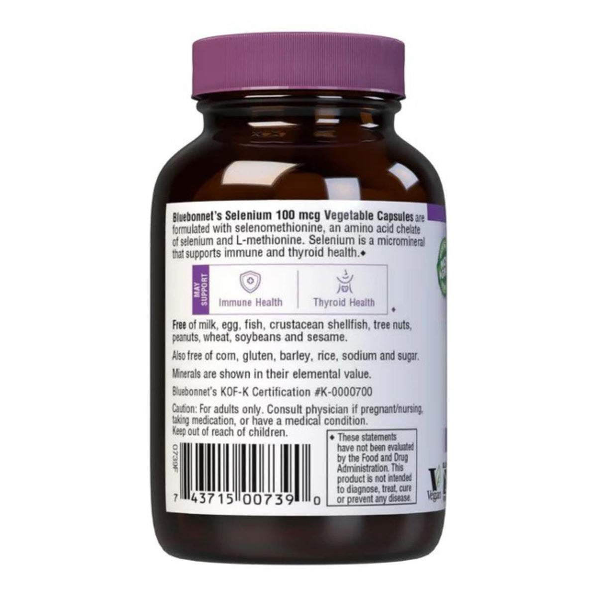 Imported L-selenomethionine amino acid complex capsules for thyroid health
