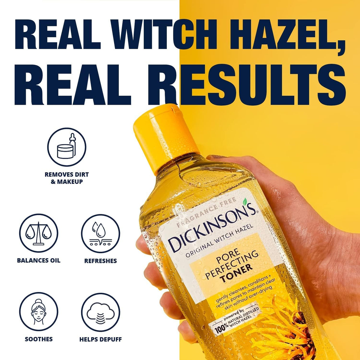 Dickinson's Original Witch Hazel Pore Perfecting Toner cap and pump close up
