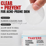 Thayers Blemish Clearing pads featuring witch hazel and lemongrass