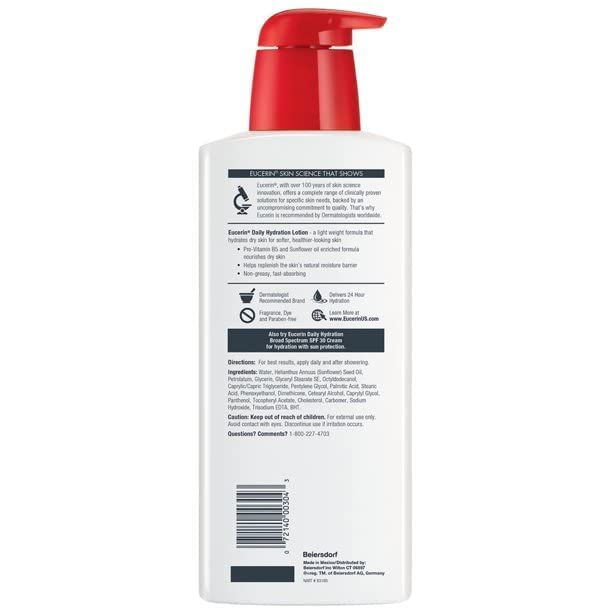 Eucerin dry skin lotion 16.9 fluid ounces bottle