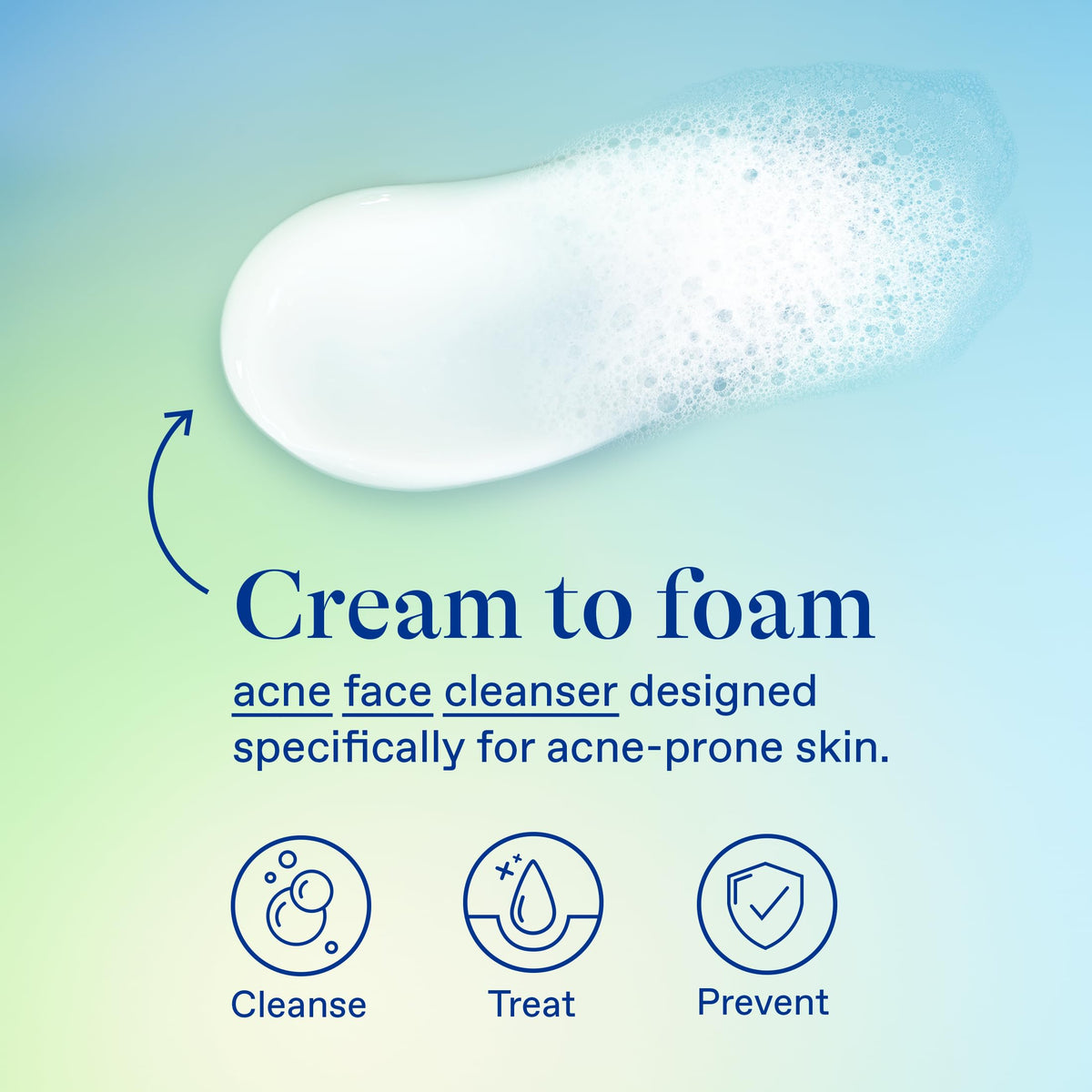 Differin daily deep cleanser tube placed upright highlighting the 5 ounce size label