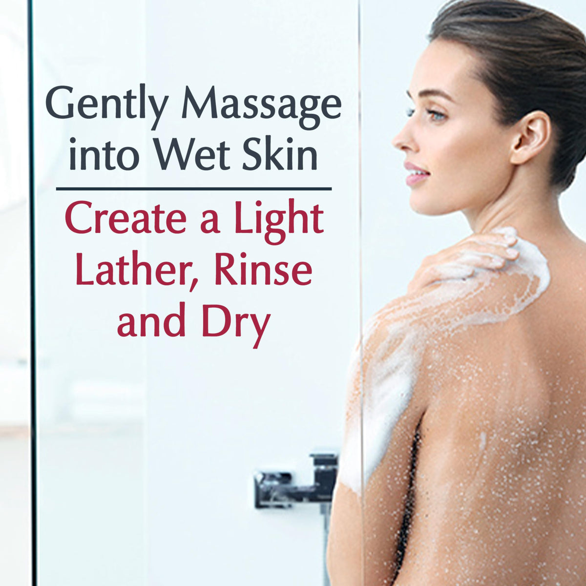 Eucerin soap-free body wash label for sensitive skin