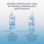 Eucerin hydrating micellar water for sensitive skin application