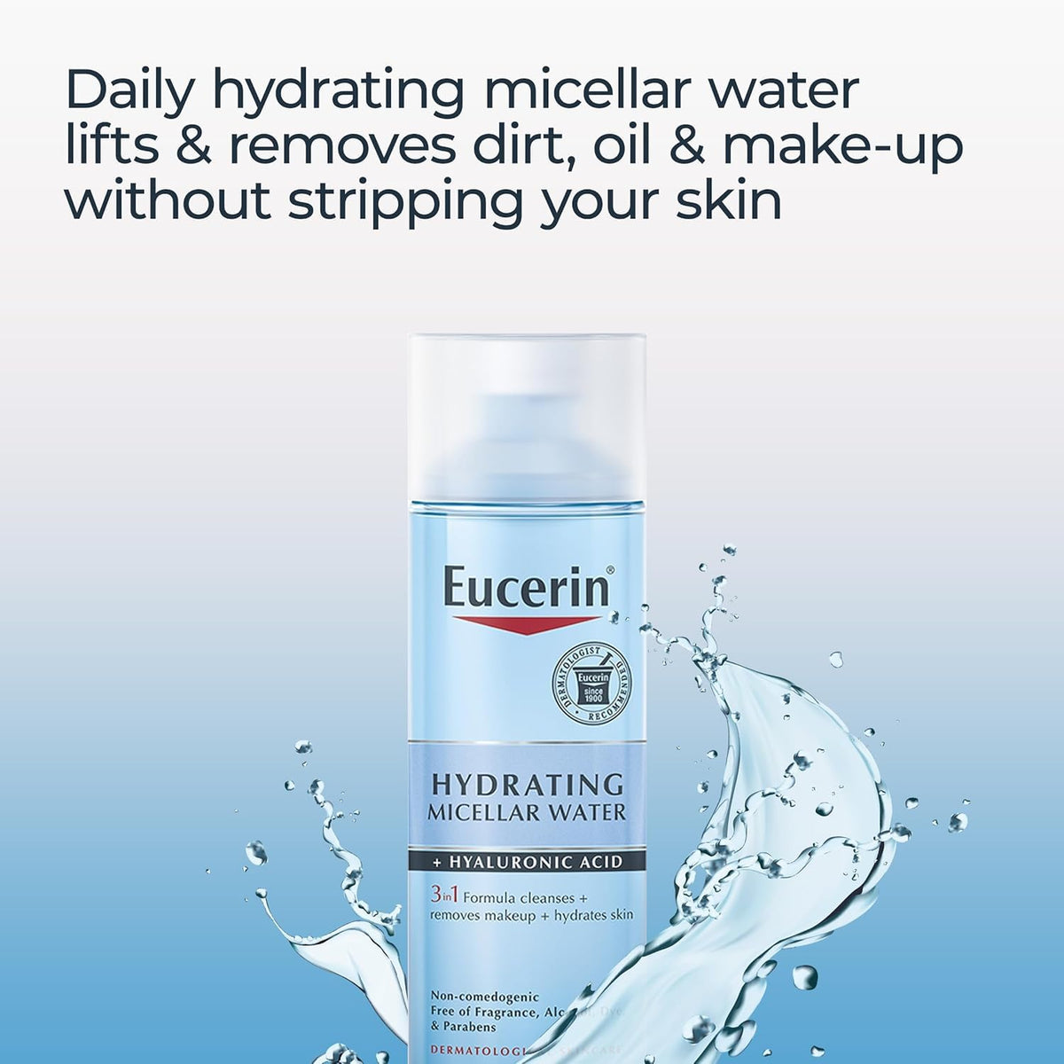 Eucerin Hydrating 3-in-1 Micellar Water bottle texture and consistency