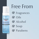 Close up of Eucerin cleanser label details