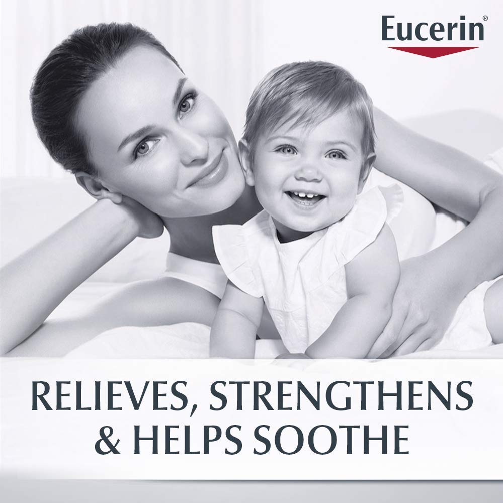 Eucerin Baby Eczema Relief cream texture on skin
