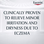 Eucerin Baby Eczema Relief Body Cream packaging showing key ingredients