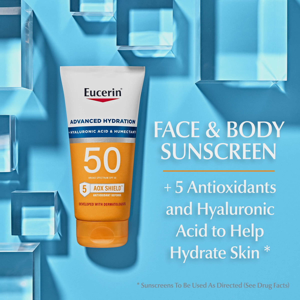 Eucerin SPF 50 sunscreen body lotion 5 Fluid Ounce tube