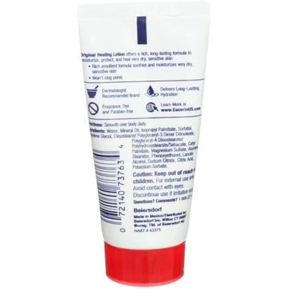 Authentic USA imported Eucerin dry skin relief lotion tubes