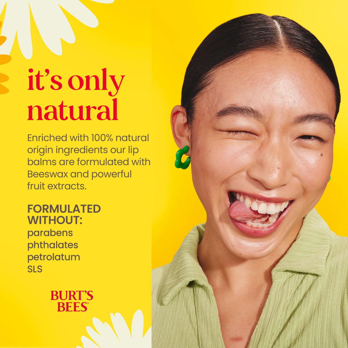 Burt's Bees beeswax and shea butter moisturizing lip balm twin pack ingredients label