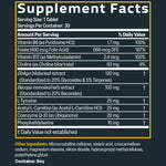 Lifestyle shot of Bronson cognitive focus supplement bottle beside books demonstrating brain support for studying.