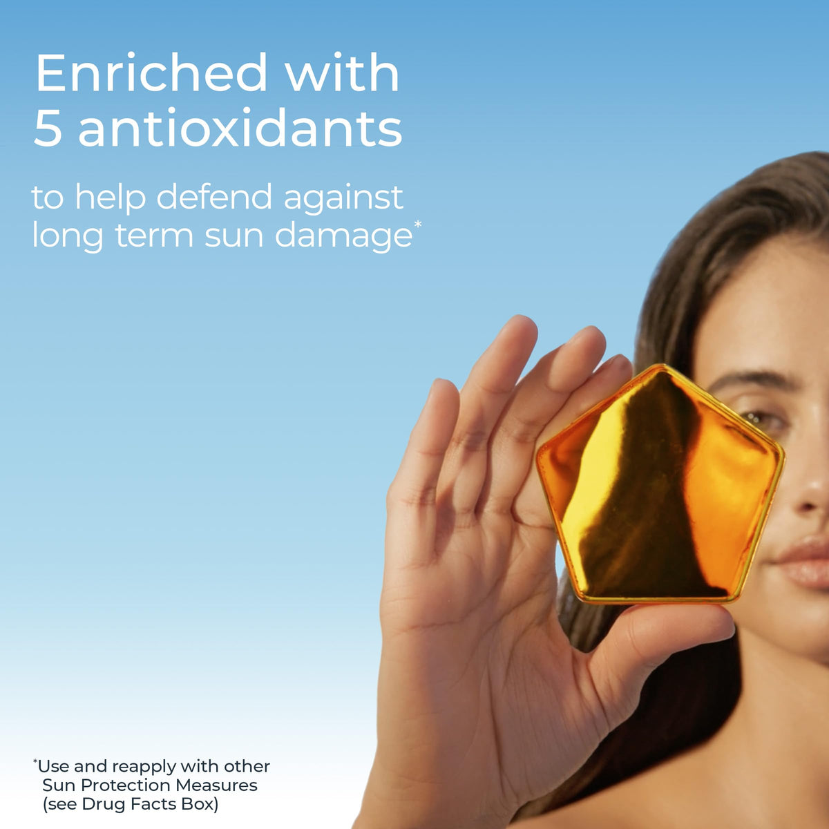 Close up of Eucerin Advanced Hydration sunscreen label