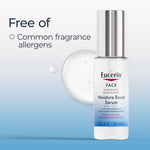 Eucerin moisturizing serum applied to hand for texture
