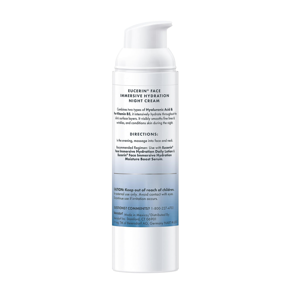 Eucerin night cream with hyaluronic acid packaging