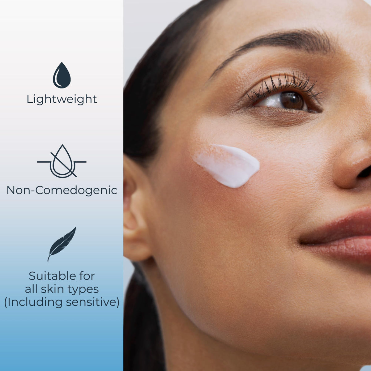 Side profile of Eucerin Face Immersive Hydration 2.5 Ounce bottle