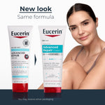 Eucerin Advanced Repair body cream branding and label details
