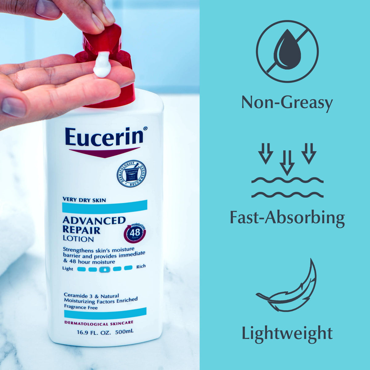 Eucerin Advanced Cleansing body and face wash packaging