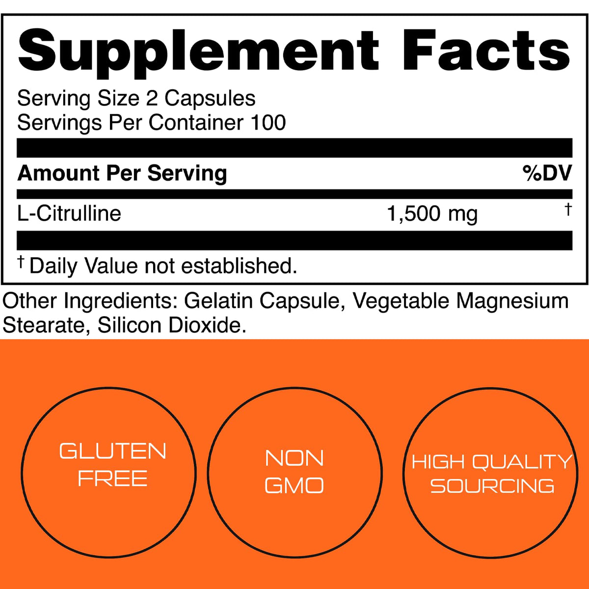 Bucked Up L Citrulline pre workout supplement packaging showing third party tested seal