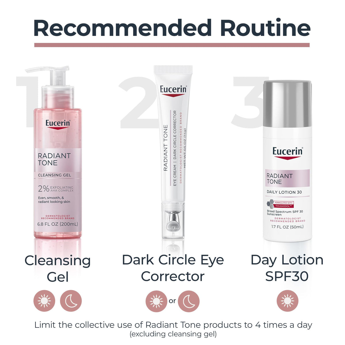 Eucerin eye brightening cream showing product texture and applicator