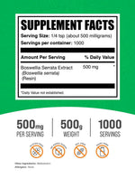 BulkSupplements 100g Boswellia resin powder packaging
