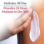 Eucerin 2-in-1 fragrance-free body cream product packaging close up