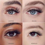 Under lash application demonstration showing invisible band extension placement