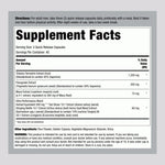 Fitness Labs Tribulus Terrestris supplement facts label