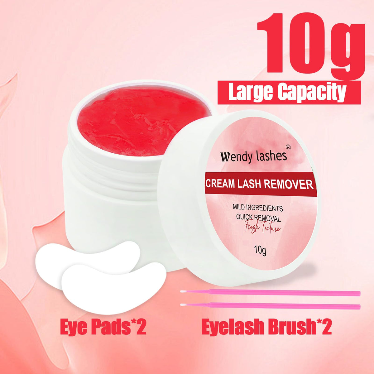 Wendy Lashes 10g lash glue remover close up