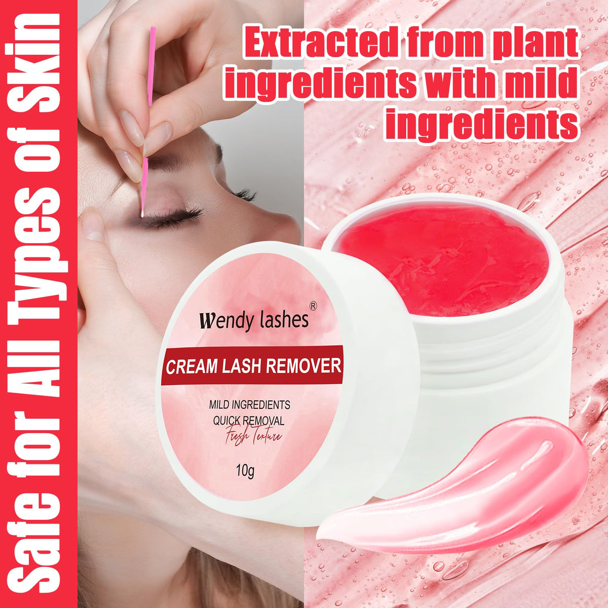 Lash extension glue removal tool for home use