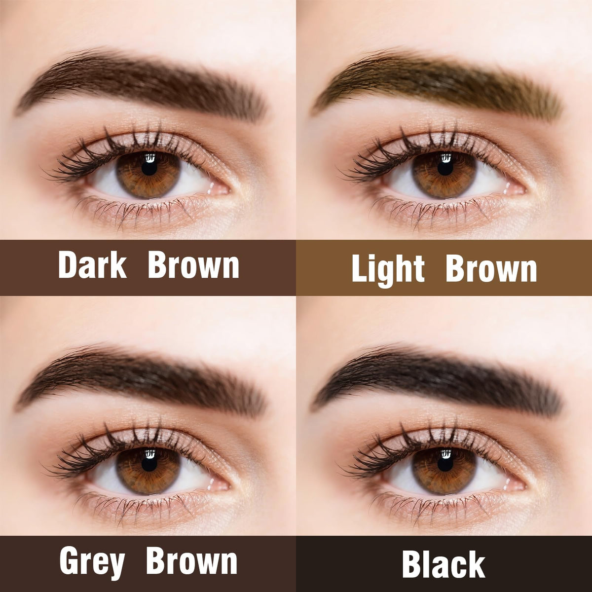 Close up of MVC light brown eyebrow tint texture