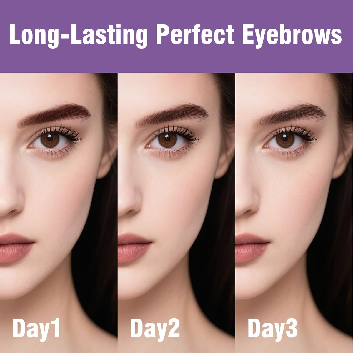 Instructions visualization for peel off brow gel