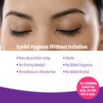 Sterile micellar eye cleanser by iVIZIA showing preservative free label